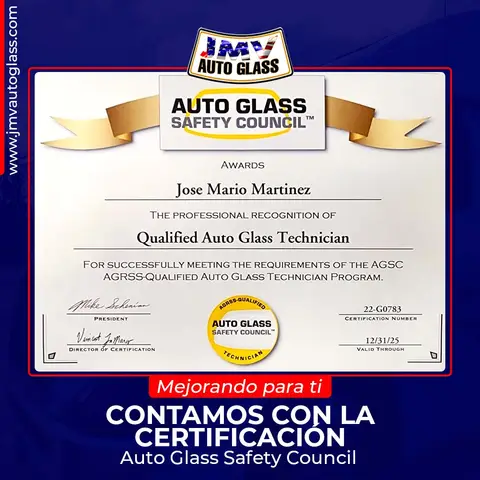 JMV AutoGlass mejora para sus clientes