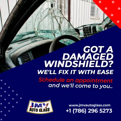Is the windshield damaged?